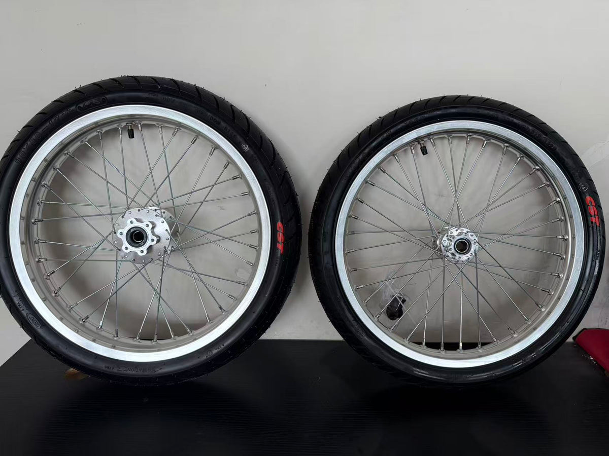Surron LBX 17" In Chrome Super Moto Wheel Set