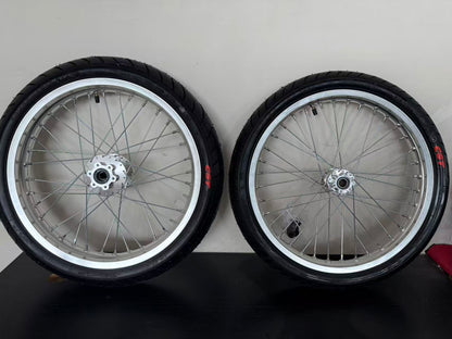 Surron LBX 17" In Chrome Super Moto Wheel Set