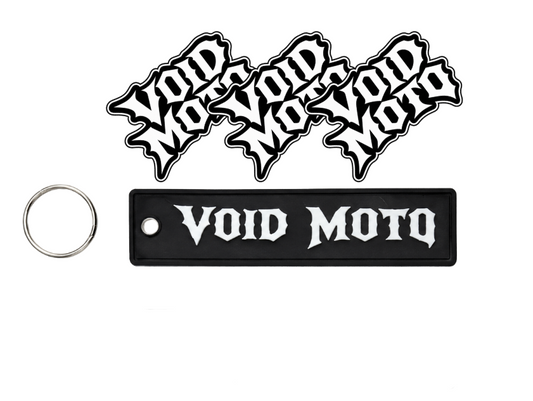 Void Moto Keychain and Sticker Set (1 Keychain and 5 small stickers)